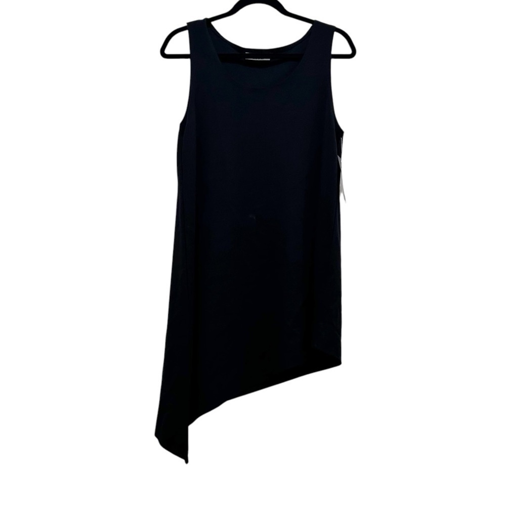 Bryn Walker Black Asymmetrical Tank Dress Size Small Modal Blend Made in USA NWT